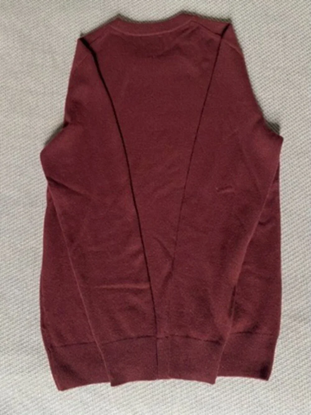 J. CREW mens cashmere crewneck sweater port wine burgundy size small